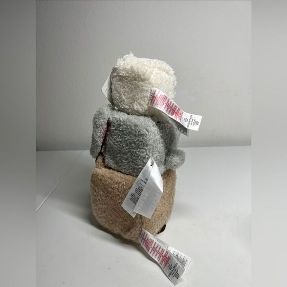 NWT Primark Pyramid Of Plush Animals Cubes White Gray Beige Baby’ First Toys - Picture 3 of 5